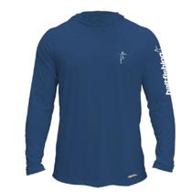 Camiseta bait fishing hoodie geo azul/preto Camiseta bait fishing hoodie geo azul/preto