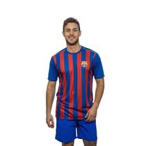 Camiseta Balboa Barcelona Dry Fit Masculino - Azulverm