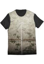 Camiseta Bambu Folhas Que Brotam Di Nuevo Masculina