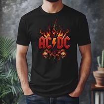 Camiseta Banda Acdc Color Red 100% Algodao