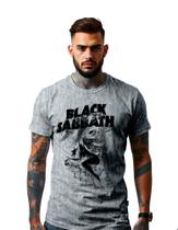 Camiseta Banda Black Sabbath Heavy Metal Caveira Death Camisa 100% Algodão Malha 30.1