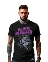 Camiseta Banda Black Sabbath Heavy Metal Caveira Death Camisa 100% Algodão Malha 30.1