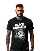 Camiseta Banda Black Sabbath Heavy Metal Caveira Death Camisa 100% Algodão Malha 30.1