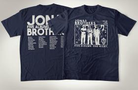 Camiseta Banda De Pop Jonas Brothers Tradicional De Algodão
