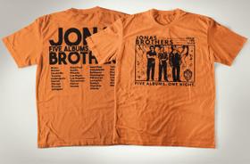 Camiseta Banda De Pop Jonas Brothers Tradicional De Algodão
