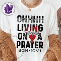 Camiseta Banda de Rock Bon Jovi Living on a Prayer Camiseta Banda de Rock Bon Jovi Living on a Prayer