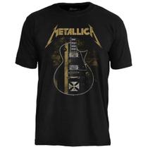 Camiseta Banda Metallica Stamp Unissex Estampa Oficial Rock 100 Algodão