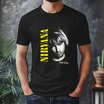 Camiseta Banda Nirvana Retrato Kurt Cobain 100% Algodão Camiseta Banda Nirvana Retrato Kurt Cobain 100% Algodão