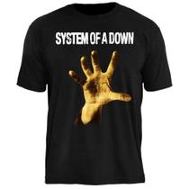 Camiseta Banda System of a Down Stamp Unissex Estampa Oficial Rock 100 Algodão