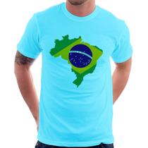 Camiseta Bandeira Brasil Mapa - Foca na Moda