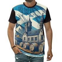 Camiseta Bandeira Da Escócia Perto De Destilaria Clássica Camiseta Bandeira Da Escócia Perto De Destilaria Clássica