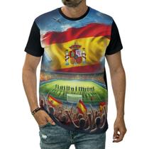 Camiseta Bandeira Da Espanha Estádio Futebol Seleção Esporte Camiseta Bandeira Da Espanha Estádio Futebol Seleção Esporte
