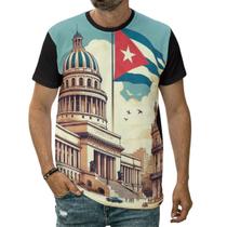 Camiseta Bandeira De Cuba País República Ilha Parlamento