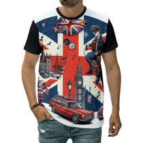 Camiseta Bandeira Do Reino Unido Cruz Símbolo País Carro