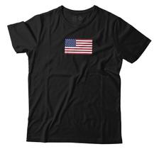 Camiseta Bandeira Estados Unidos Eua Camisa Unissex Algodão