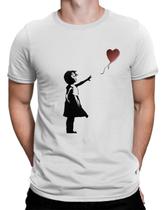 Camiseta Banksy Menina Com Balão Arte Grafite - Bhardo