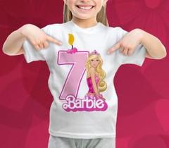 Camiseta Barbie Aniversário - Grudy Decor