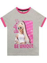 Camiseta Barbie Feminina Cinza 3T