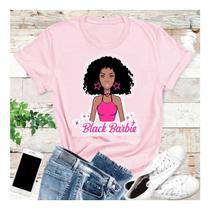 Camiseta Barbie Rosa Blusinha Barbie Black Blusa Roupa Top Linda Filme