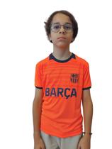 Camiseta Barcelona Chalkboard Infantil Juvenil Laranja