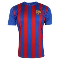 Camiseta Barcelona Dryfit III Masculino - Azul e Vermelho