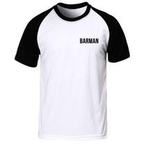 Camiseta barman bartender uniforme de trabalho camisa