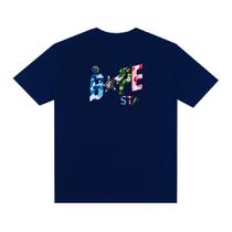 Camiseta Basic Streetwear Estampada Bape Crazy Camo Fio 30.1 Manga Curta Unissex 100% Algodão