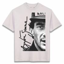 Camiseta Básica 100% 30.1 Algodão Imagem Ayrton Senna Lançamento Camiseta Básica 100% 30.1 Algodão Imagem Ayrton Senna Lançamento