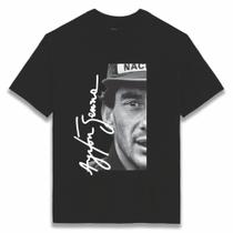 Camiseta Básica 100% 30.1 Algodão Imagem Ayrton Senna Lançamento