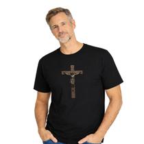 Camiseta Básica 100% Algodão Estampa em DTF CRUZ em 3D EI-2717 - Camiseta Básica 100% Algodão Estampa em DTF CRUZ em 3D EI-2717 -
