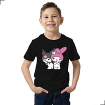 Camiseta Básica 100% Algodão Kuromi My Melody Anime Desenho