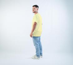 Camiseta básica algodão - Amarelo Claro - Camiseta Club