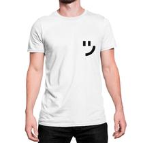 Camiseta Basica Algodão Emoji Sorriso Engraçado Virgula Aspa
