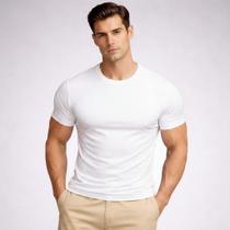 Camiseta Básica Algodão Masculina Confortável Casual Academia e Dia a Dia