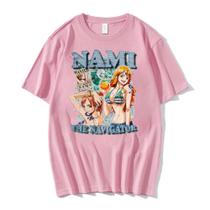 Camiseta basica algodao nami gata ladra navegadora one piece anime unissex-drop