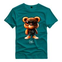 Camiseta Basica Algodão Personalizada Urso Óculos Tênis Tedd Bear Style