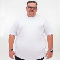 Camiseta Básica Algodão Plus Size G1 G2 G3 G4 G5 - Branco Camiseta Básica Algodão Plus Size G1 G2 G3 G4 G5 - Branco