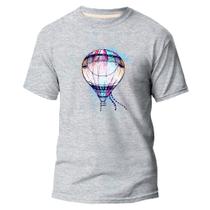 Camiseta Básica Algodão Premium Estampa Digital Balão DTF