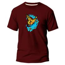 Camiseta Basica Algodão Premium Estampa Digital Borboleta