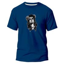 Camiseta Basica Algodão Premium Estampa Digital La Catrina