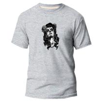 Camiseta Basica Algodão Premium Estampa Digital La Catrina