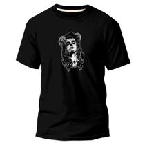 Camiseta Basica Algodão Premium Estampa Digital La Catrina