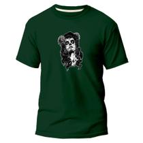 Camiseta Basica Algodão Premium Estampa Digital La Catrina