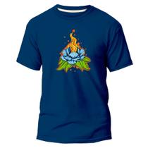 Camiseta Basica Algodão Premium Estampa Digital Lily Lotus