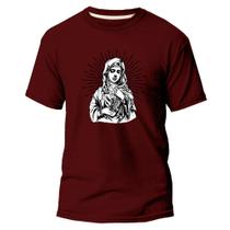 Camiseta Básica Algodão Premium Estampa Digital Mor Coração