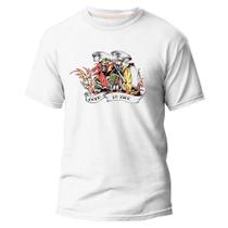 Camiseta Básica Algodão Premium Estampa Digital Motoqueiro