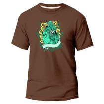 Camiseta Básica Algodão Premium Estampa Digital Samurai Mamu