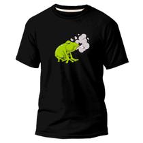 Camiseta Basica Algodão Premium Estampa Digital Sapo