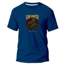 Camiseta Basica Algodão Premium Estampa Digital Slim Monster
