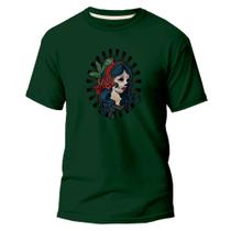 Camiseta Basica Algodão Premium Estampada Catrina Pintado Camiseta Basica Algodão Premium Estampada Catrina Pintado